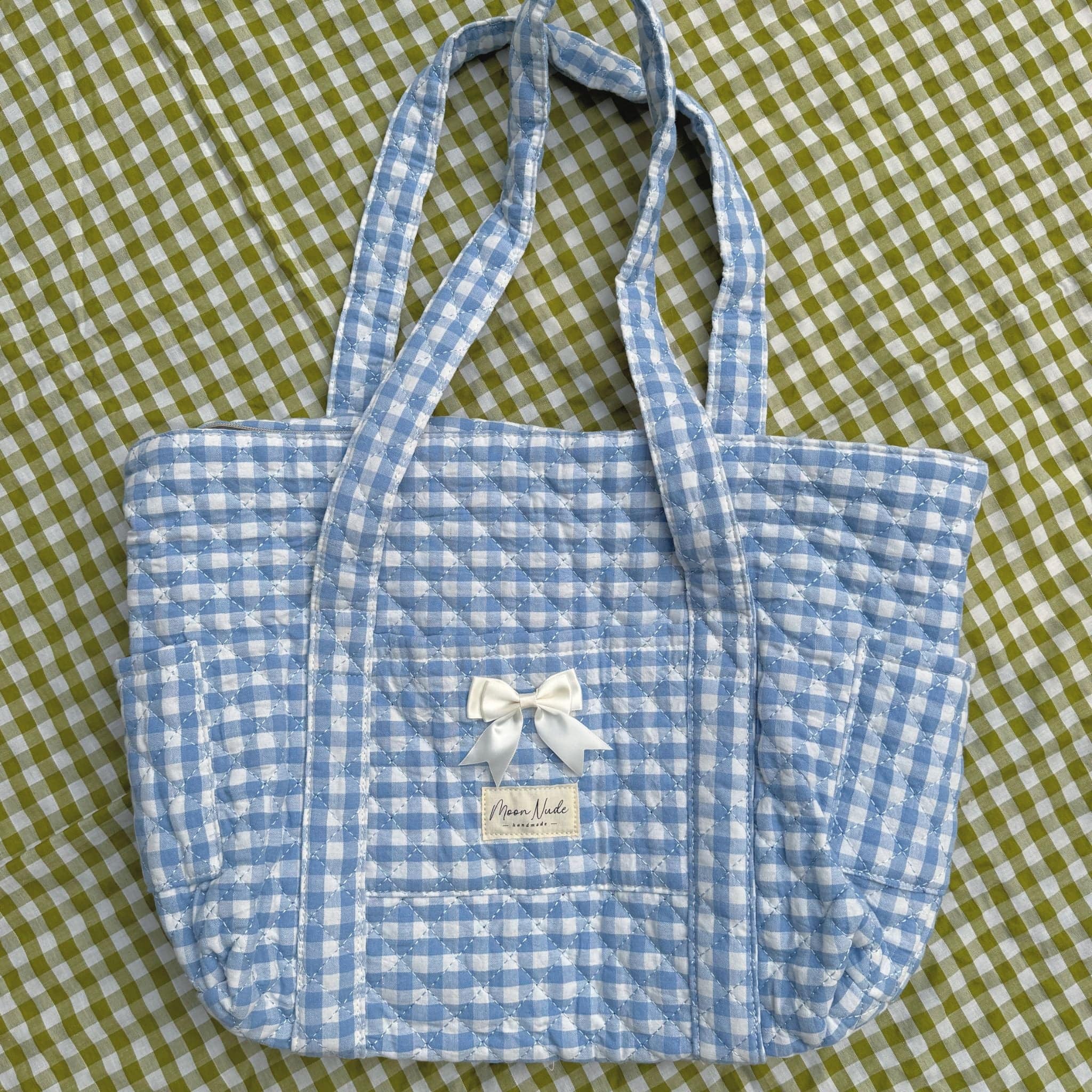 Moon Nude Azure Tote Bag Zipper