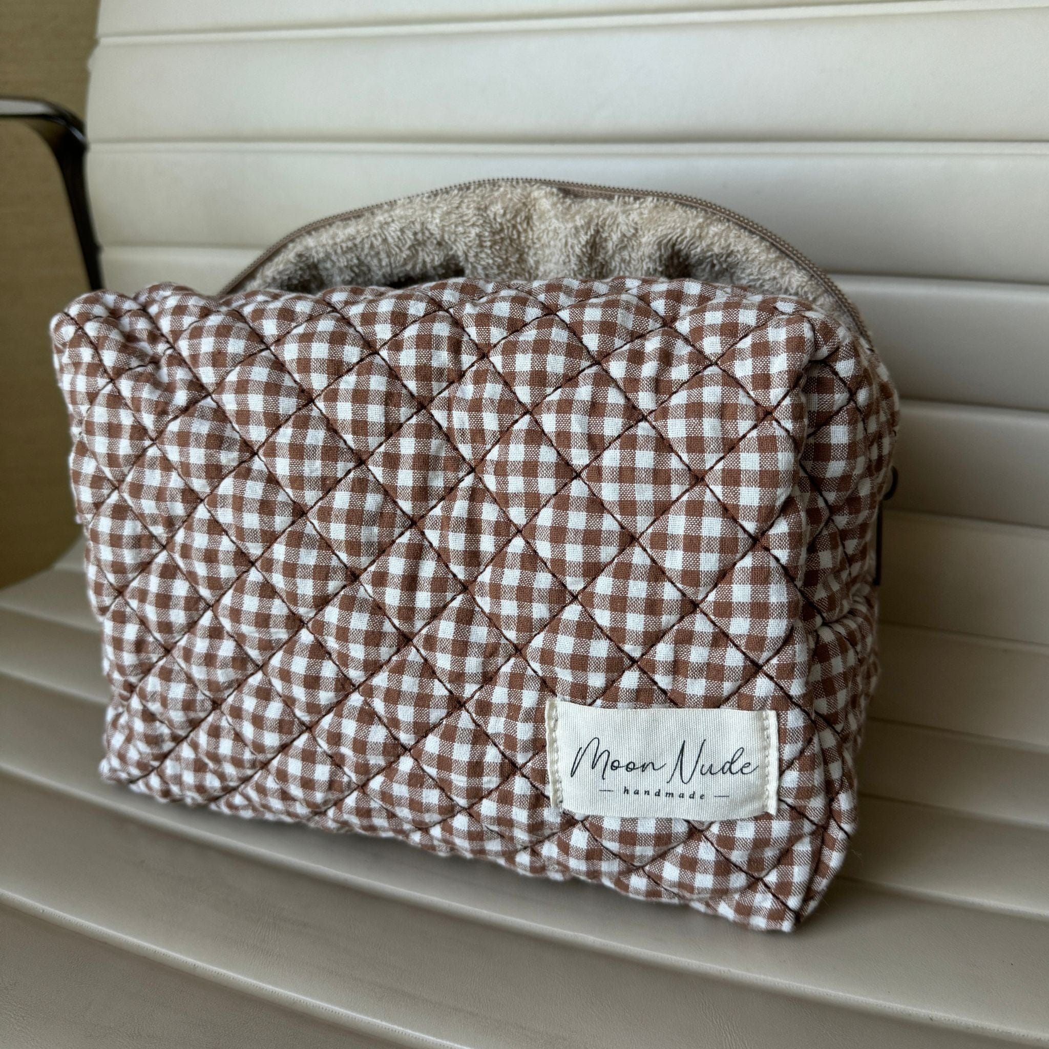 Moon Nude Coffee Large Makeup Bag