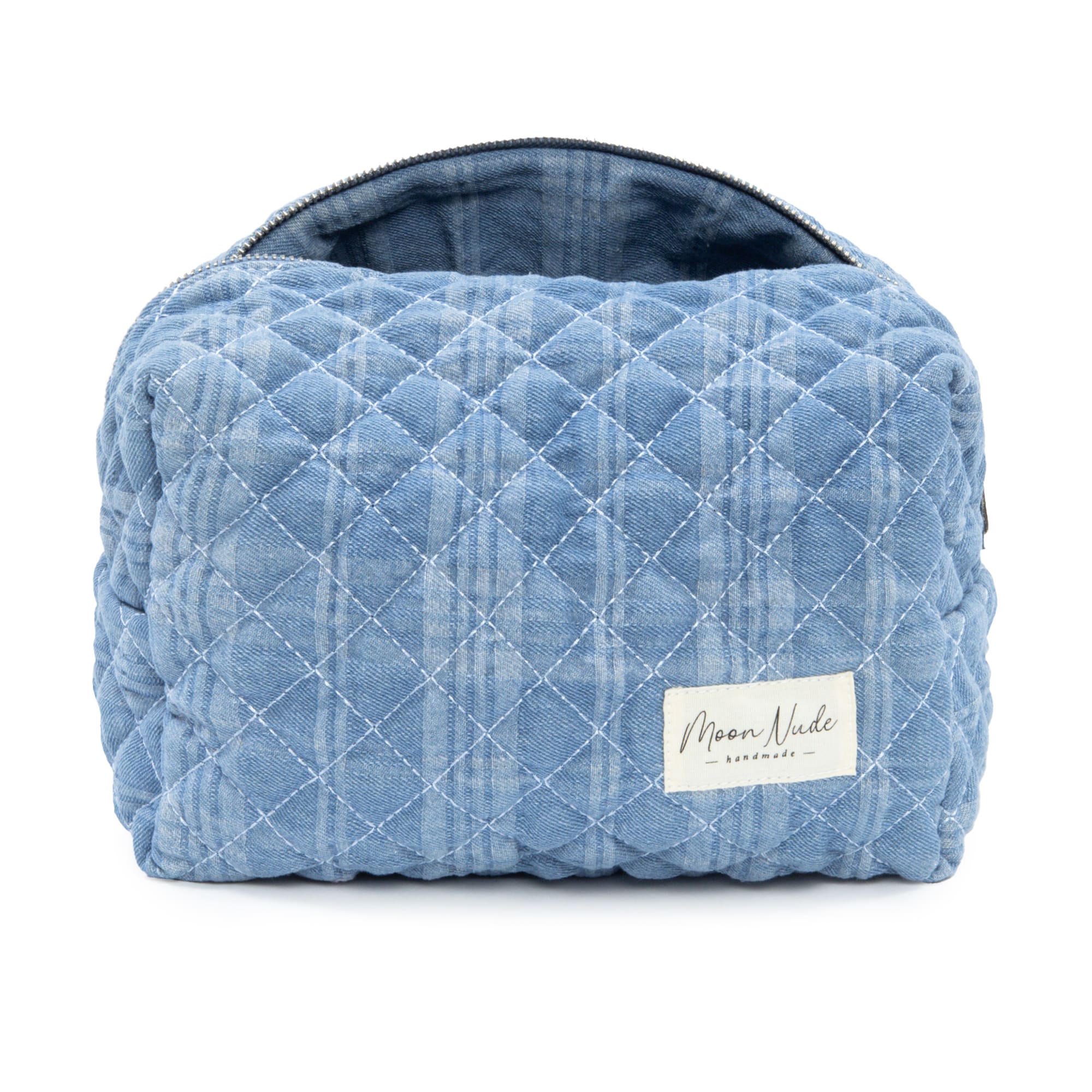 Moon Nude Denim Large Makeup Bag