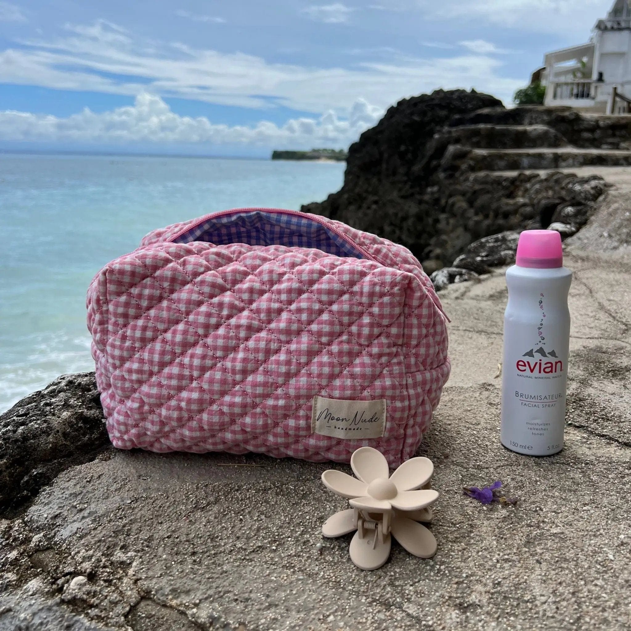 Moon Nude Flamingo Large Makeup Bag