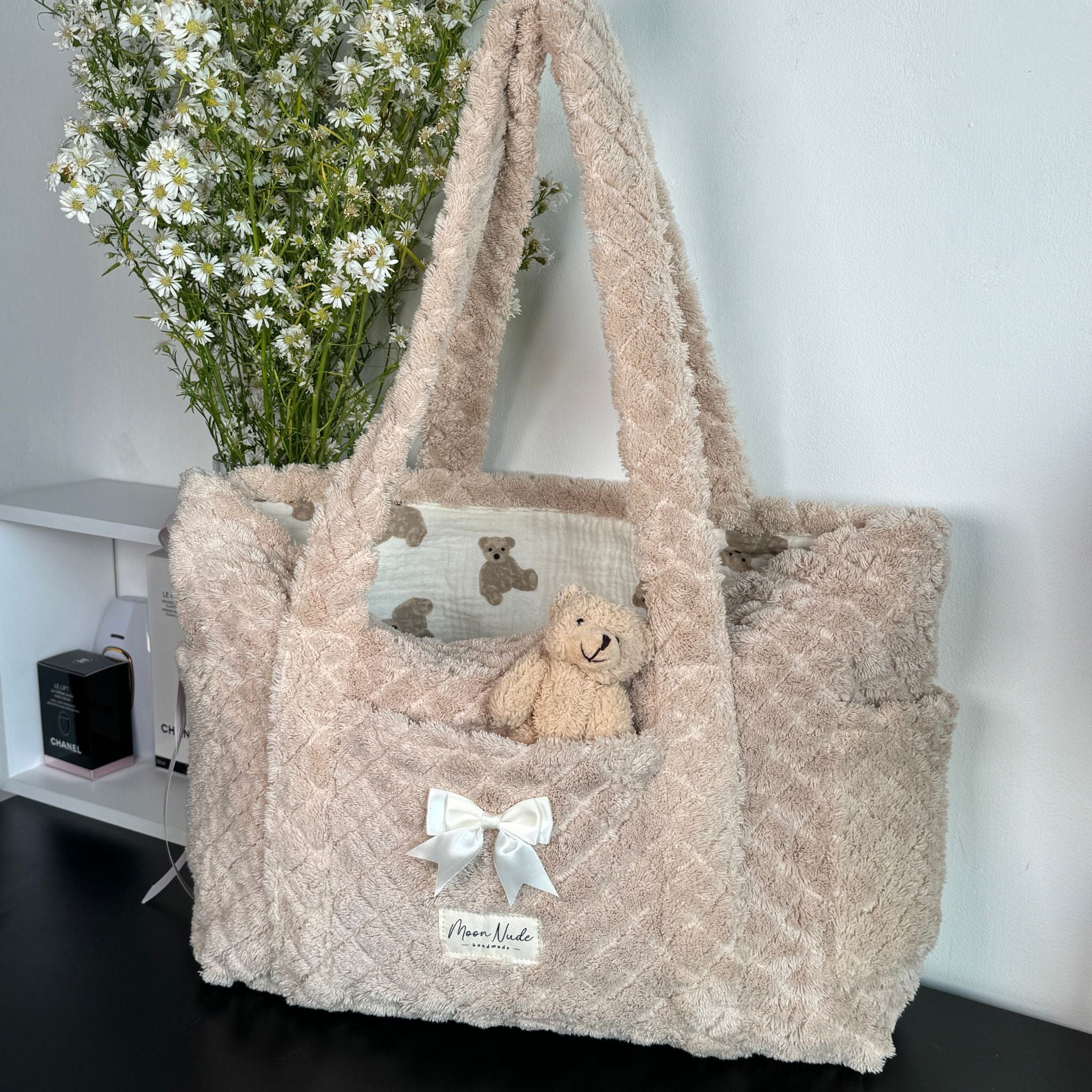 Moon Nude Teddy Tote Bag