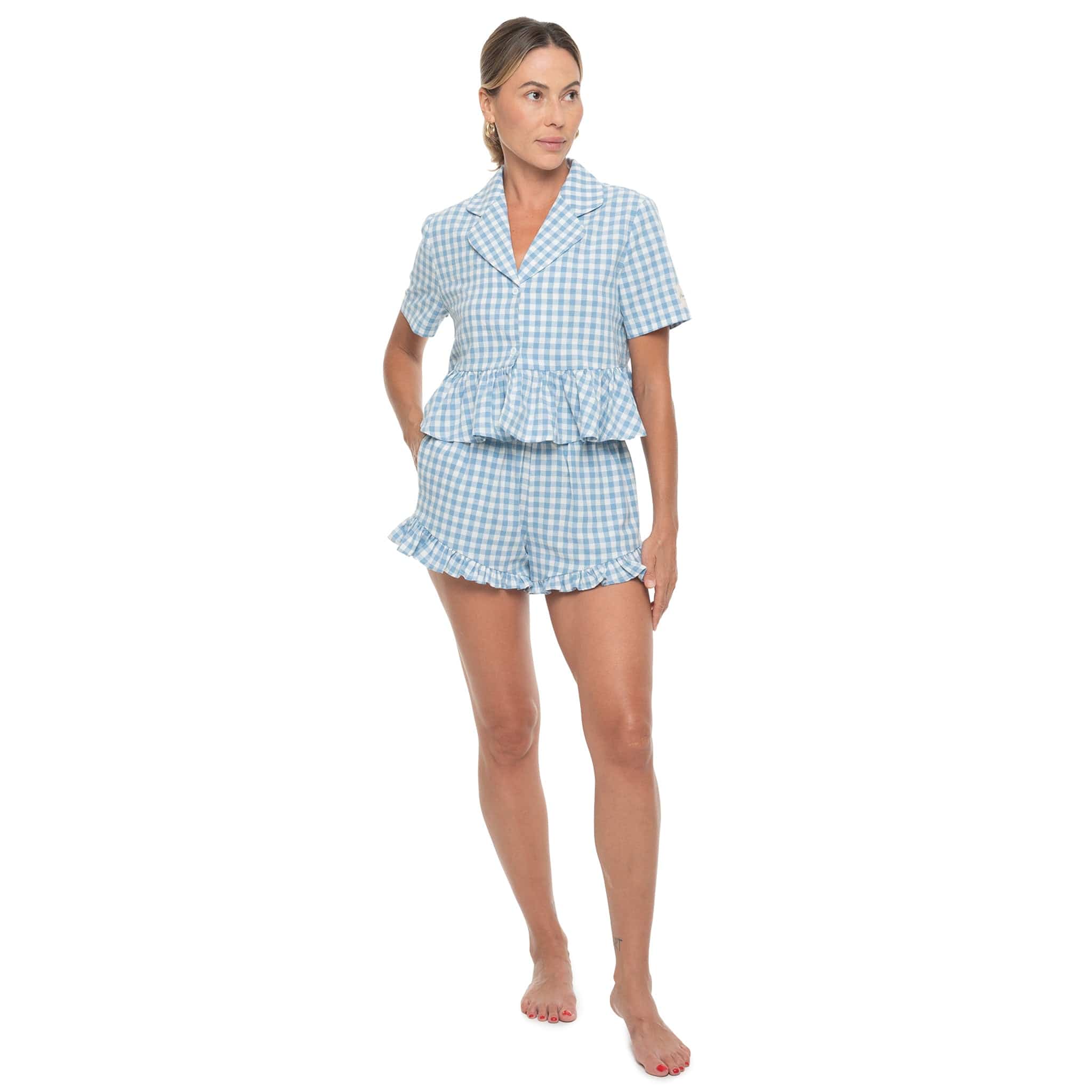 Moon Nude Azure Pajama Shorts