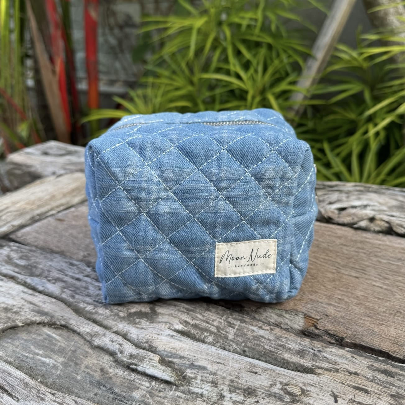 Moon Nude Denim Mini Makeup Bag