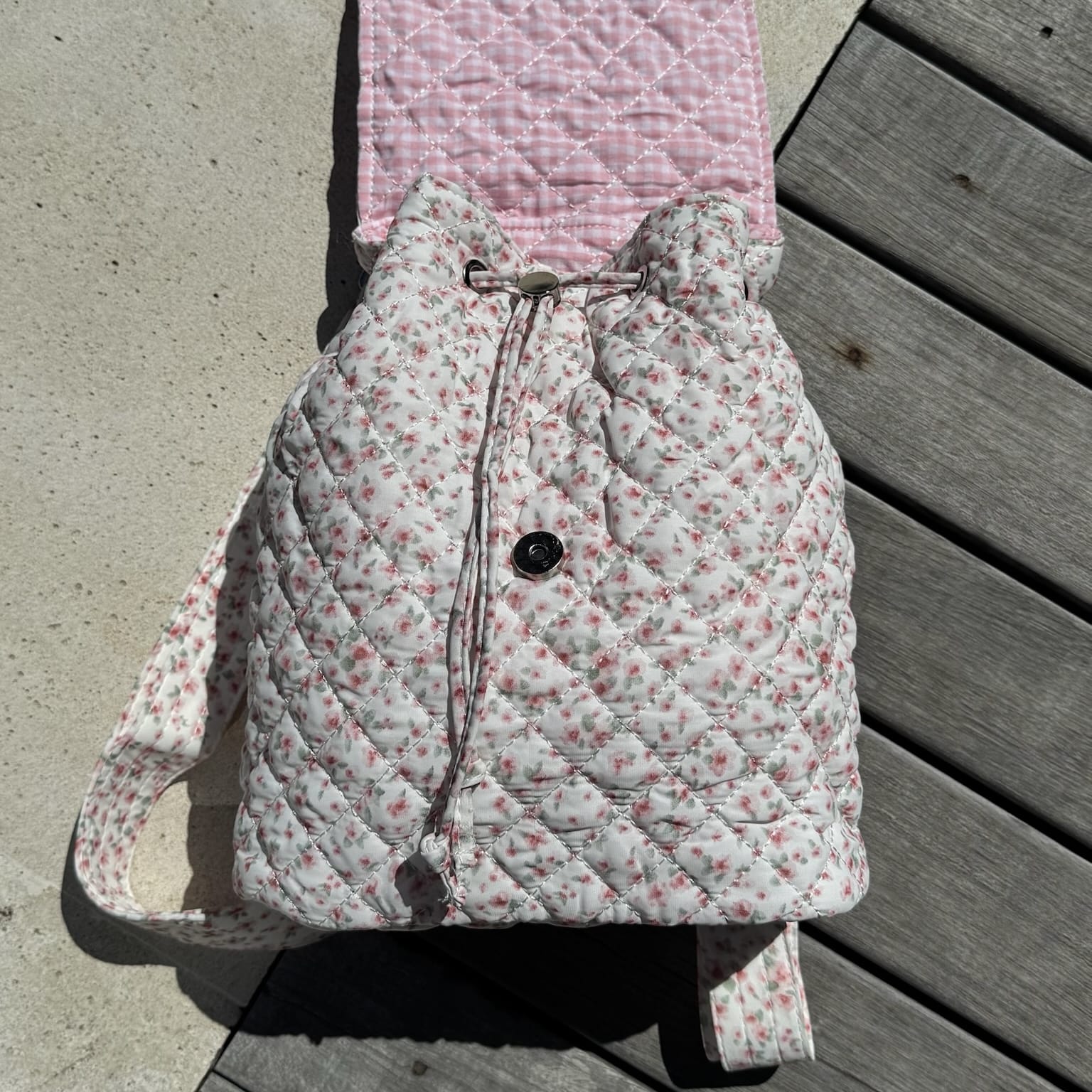 Moon Nude Peony Flap Backpack