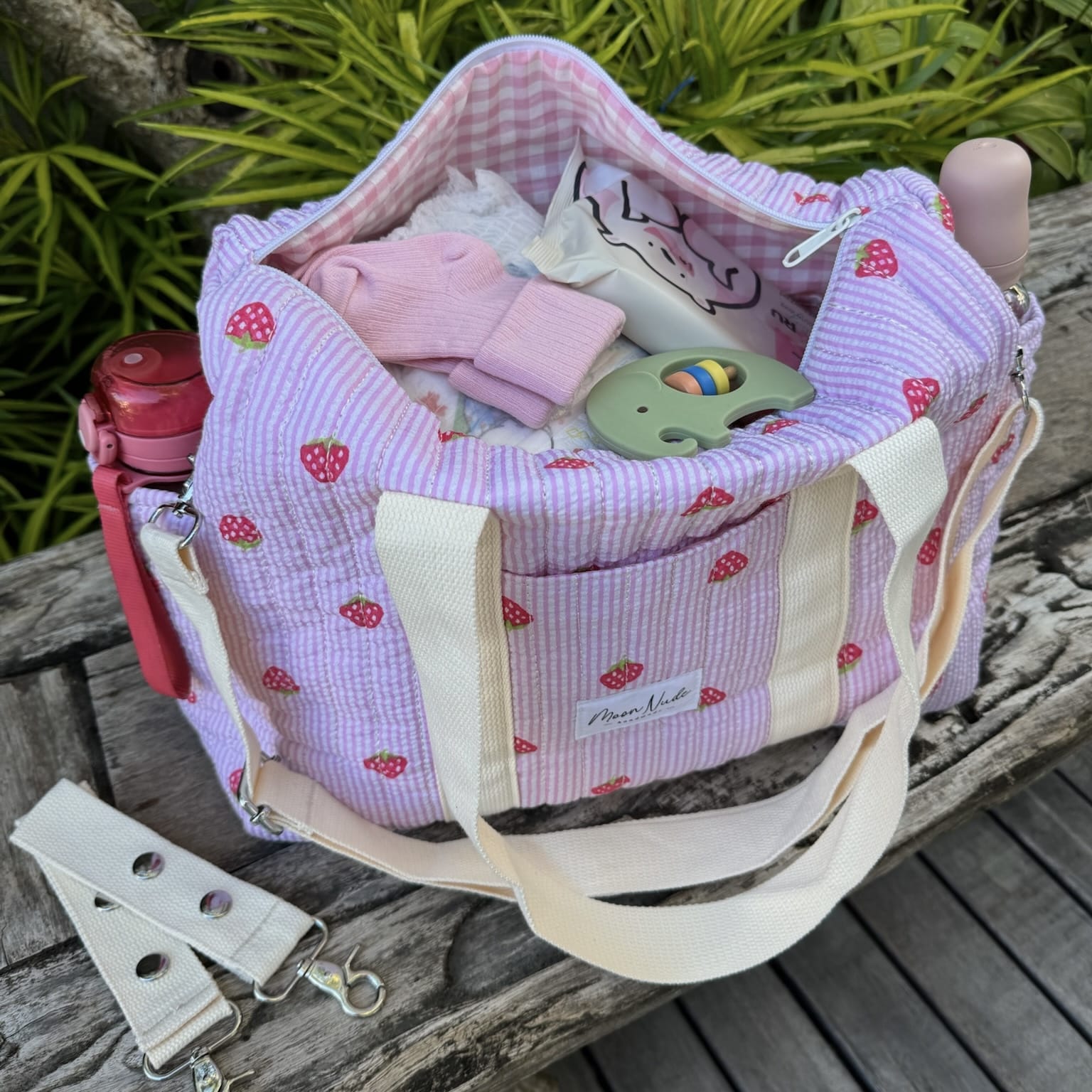 Moon Nude Strawberry Diaper Bag